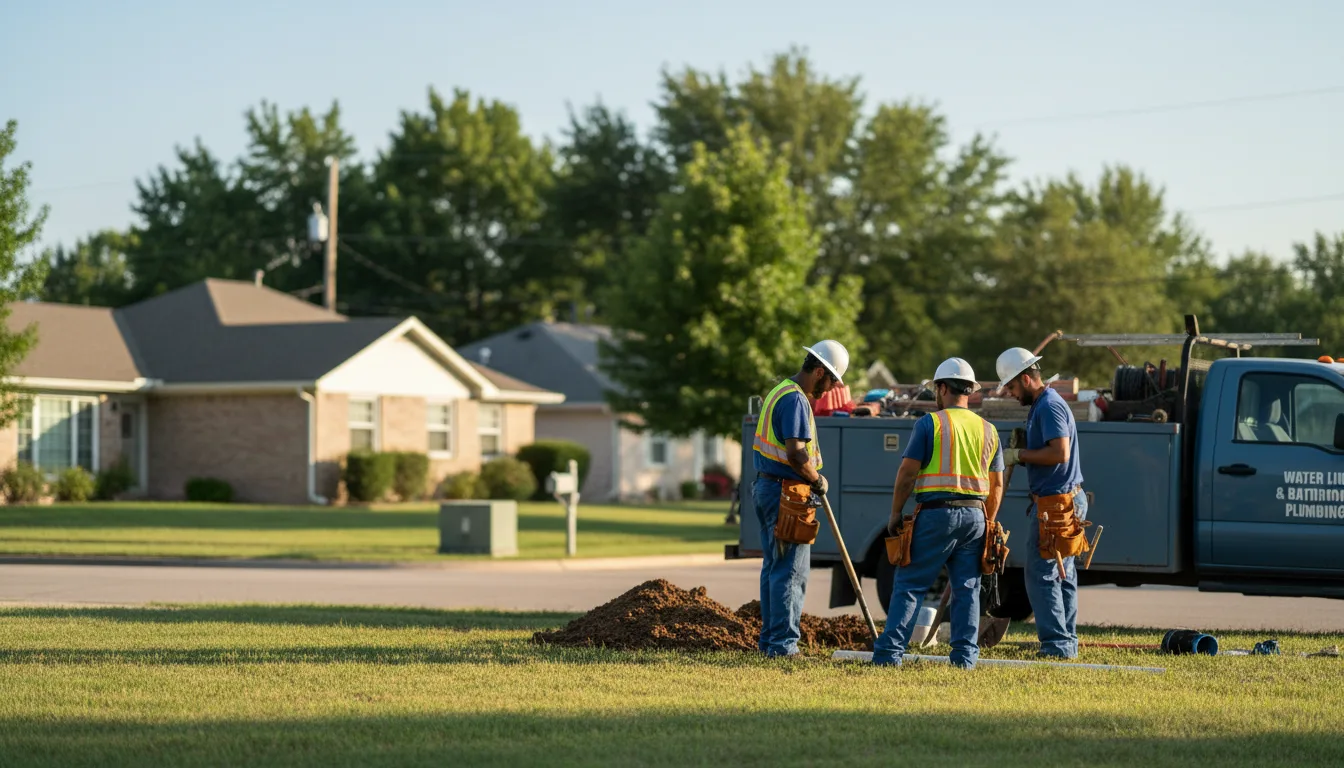 Residential water line and bathroom plumbing service in Canton, MA